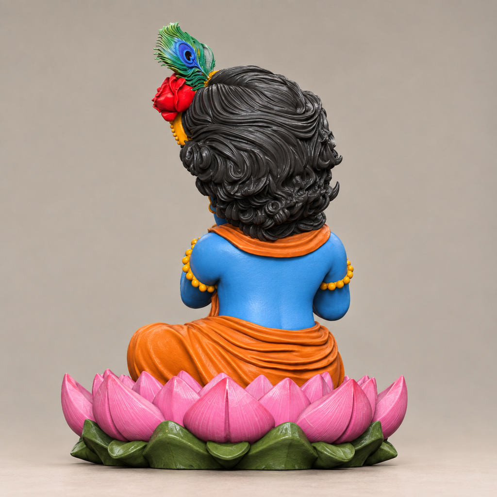 Kanha-Baby Krishna 3D Printable STL File – High-Detailed Sculpture