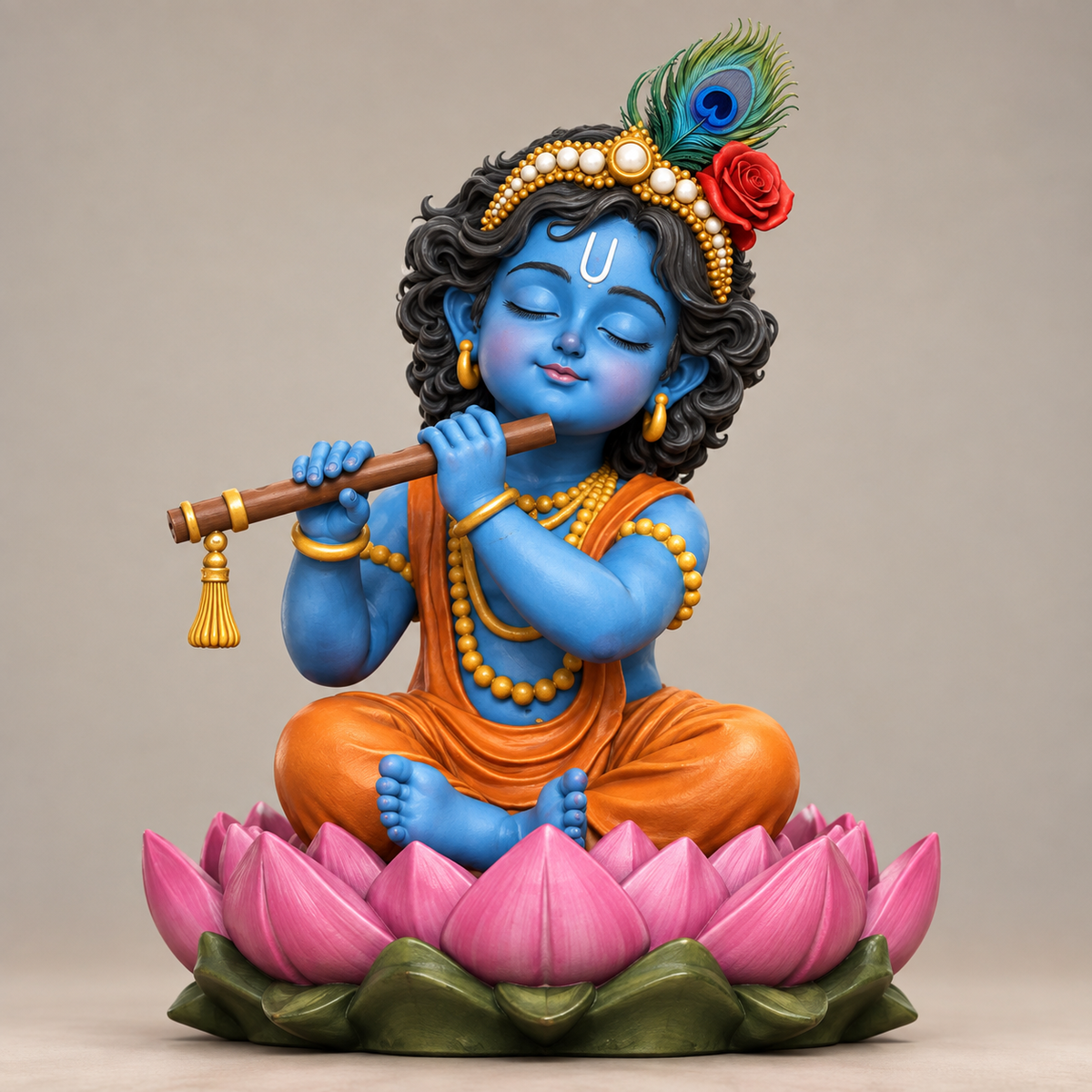 Kanha-Baby Krishna 3D Printable STL File – High-Detailed Sculpture