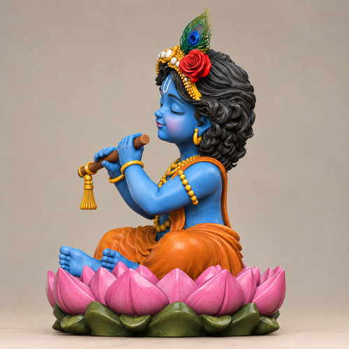 Kanha-Baby Krishna 3D Printable STL File – High-Detailed Sculpture